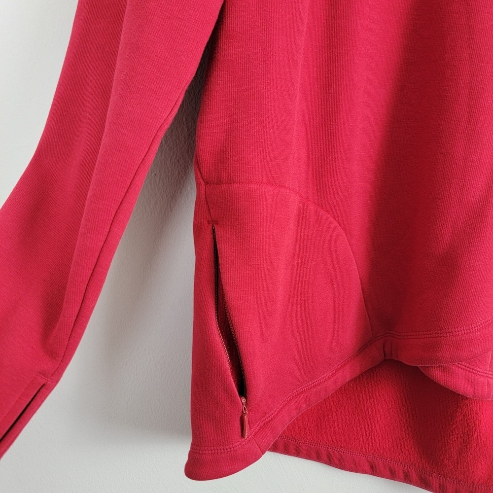 Athleta Cozy Karma Asym Pullover in Decadent Red Size M Thumbholes - Picture 6 of 12